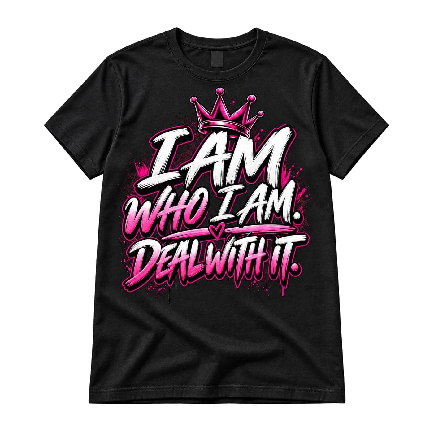 I Am Who I Am Tee: Black, Front