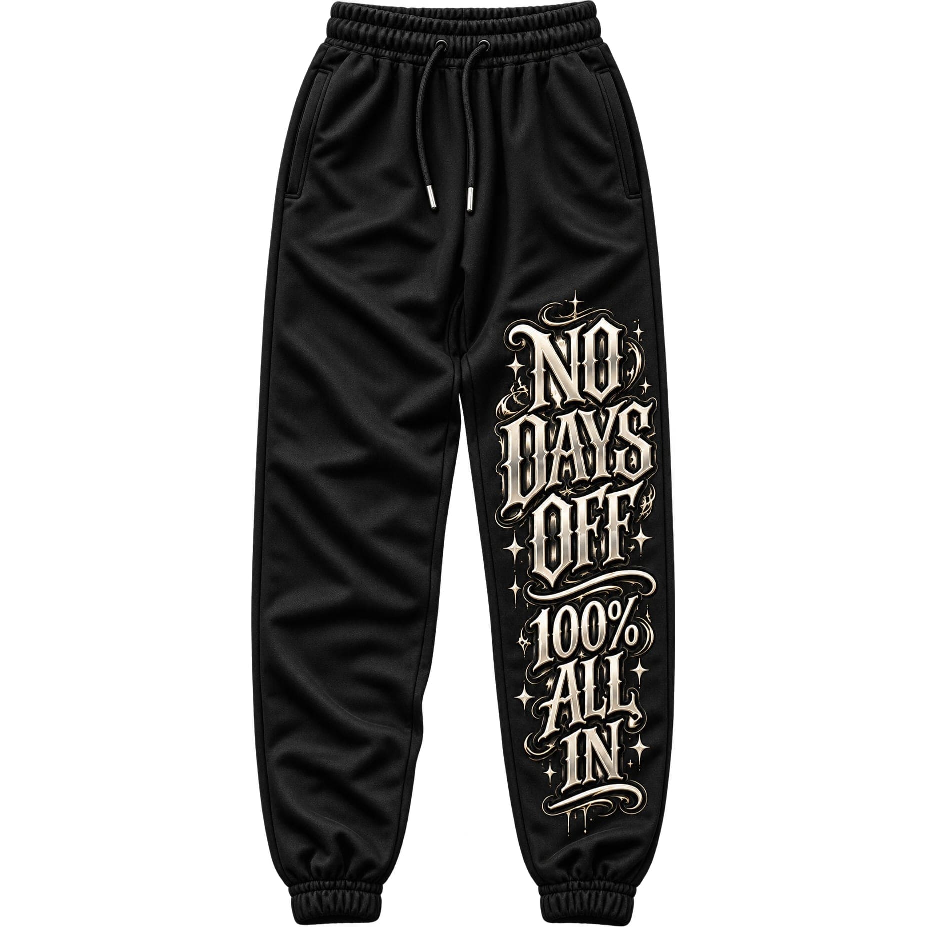 No Days Off Track Pants: Black, Front